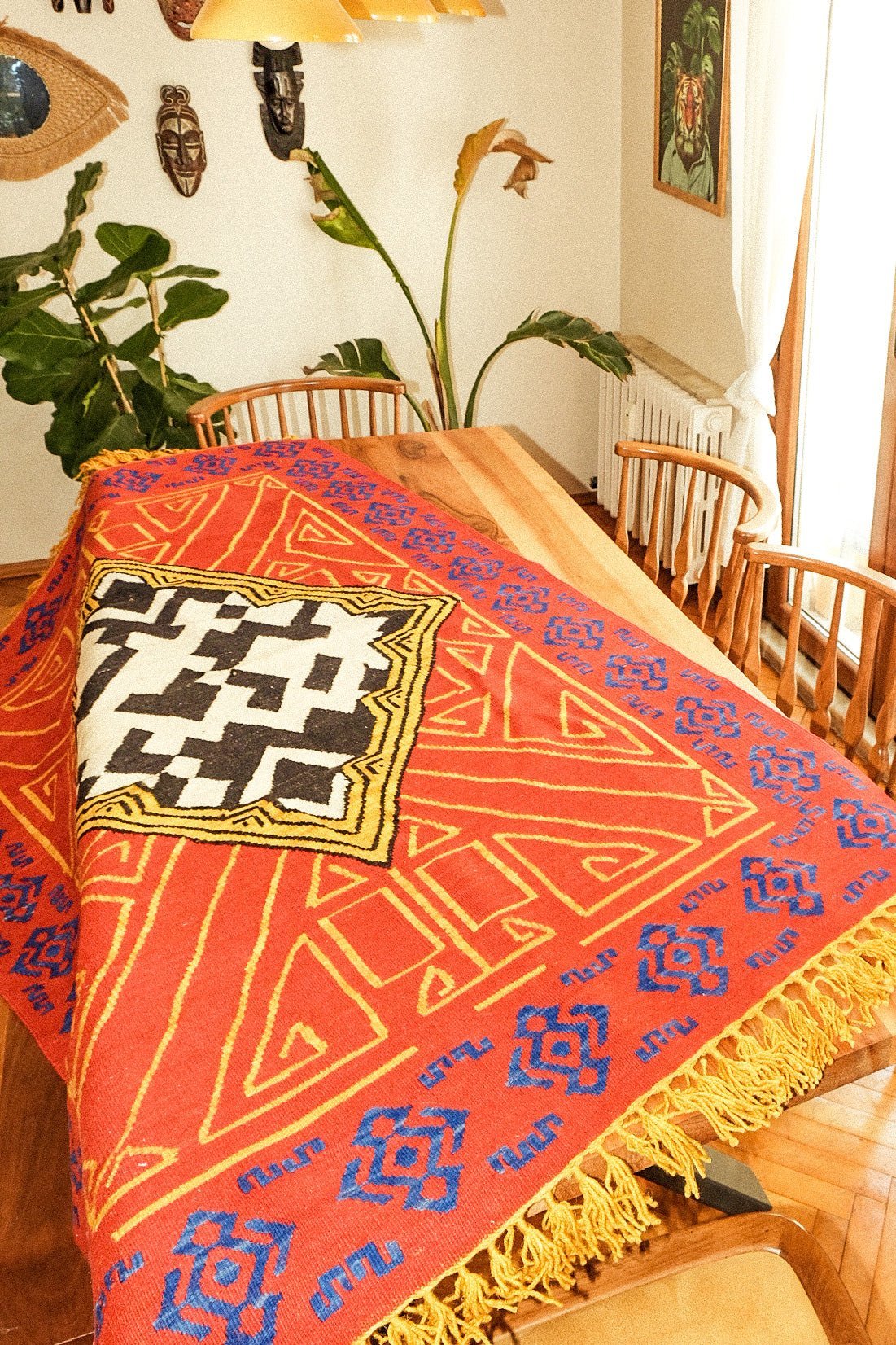 BAKLAVA El Dokuma Çift Taraflı Yün Kilim NO:1 - CachéIstanbul